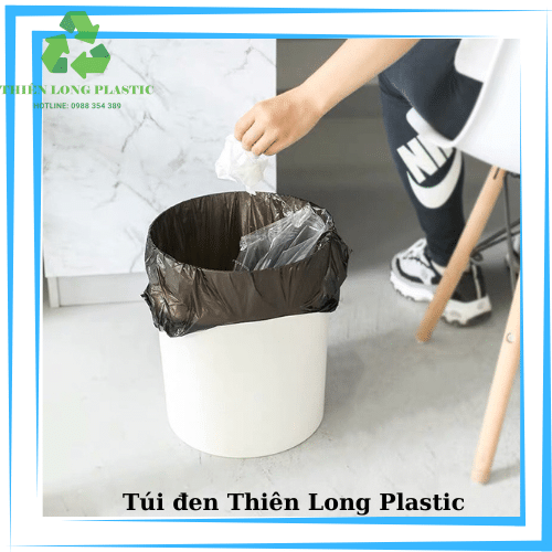 Túi Nilon 30×50 đen có quai (5kg)