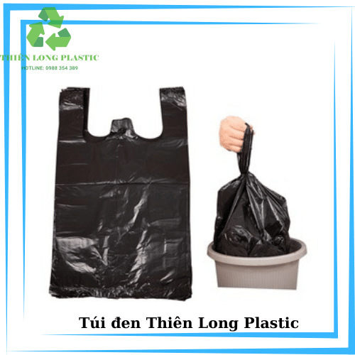 Túi Nilon 30×50 đen có quai (5kg)