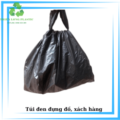 Alternative view of Túi Nilon 30×50 đen có quai (5kg)